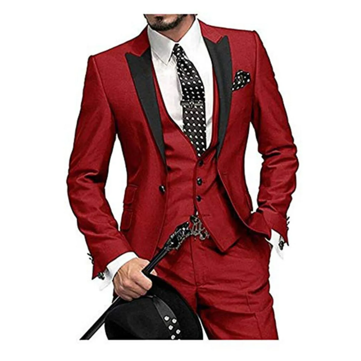 Abiti da uomo skinny grigio scuro su misura per abiti da sposo con risvolto a punta per matrimonio Best Man Tuxedo Set completo