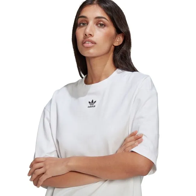 Adidas T-Shirt Essential Donna Bianco Nero