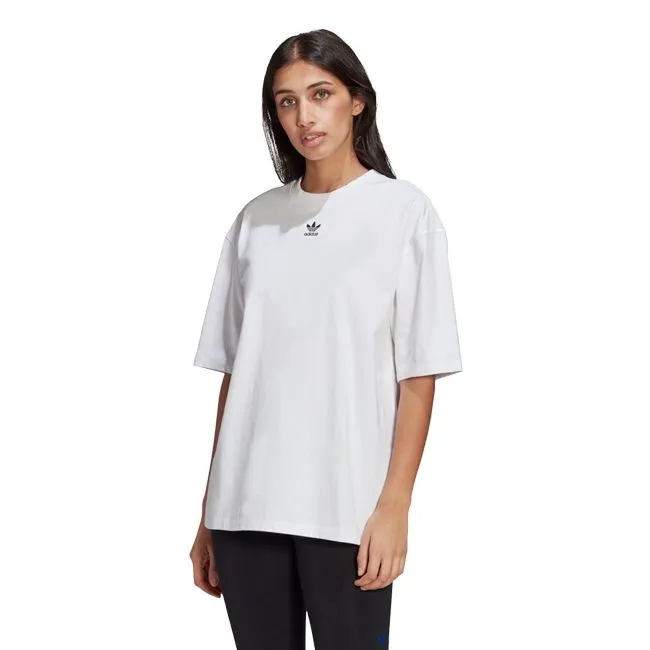 Adidas T-Shirt Essential Donna Bianco Nero