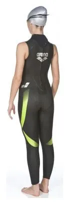 ARENA TRIWETSUIT DONNA SENZA MANICHE NEOPRENE Nero Verde