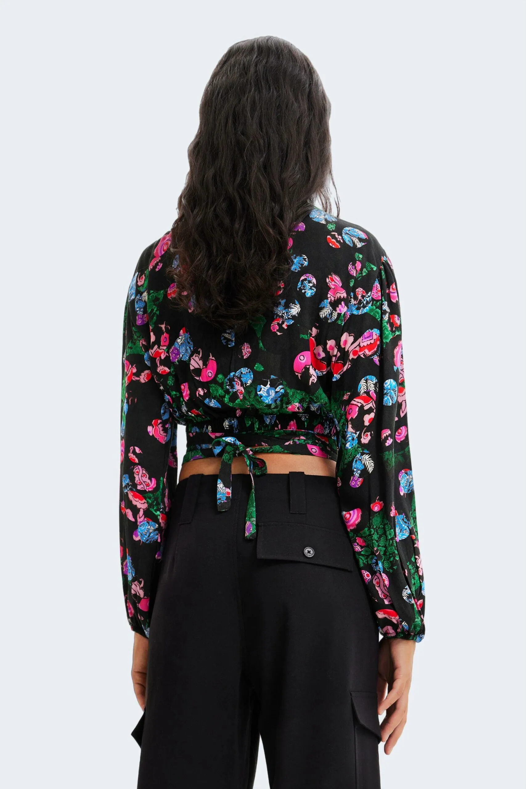 Bluse manica lunga Desigual blus garden Nero