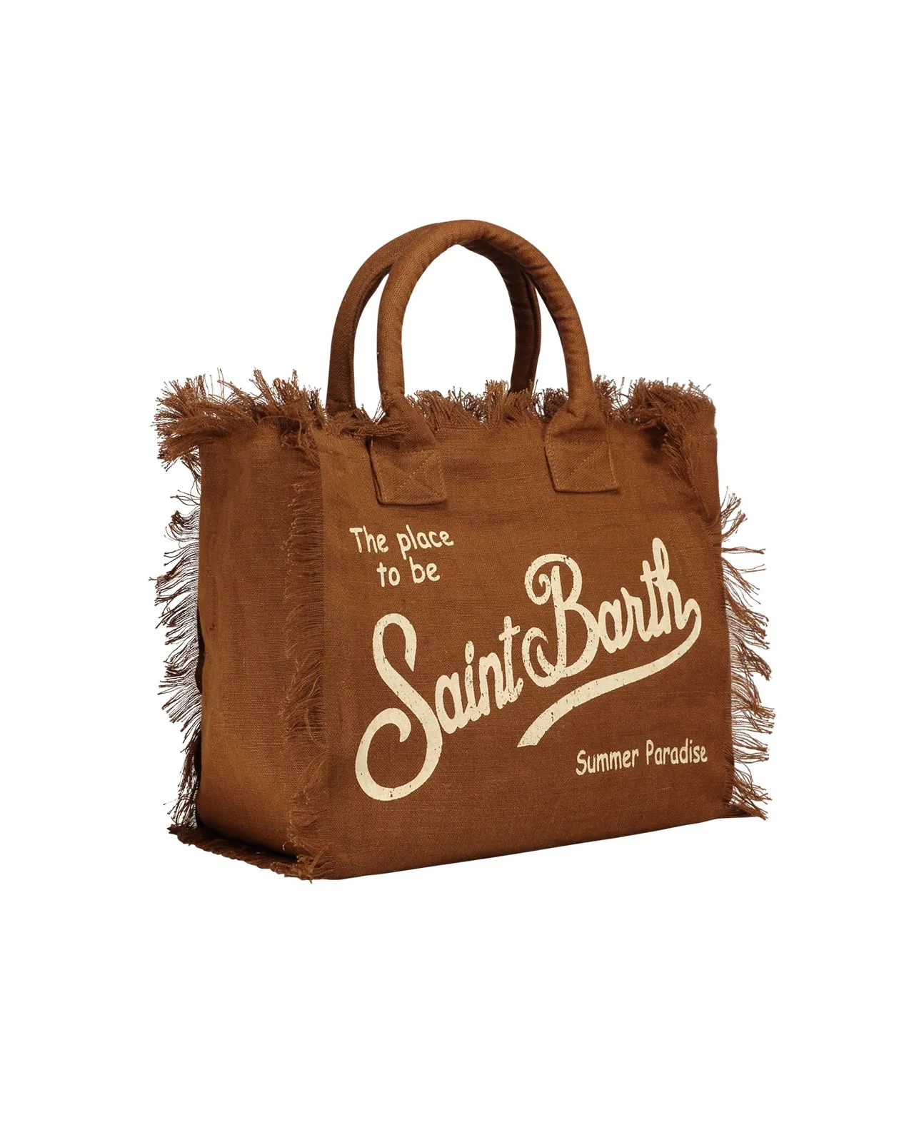 Borsa Vanity Linen marrone