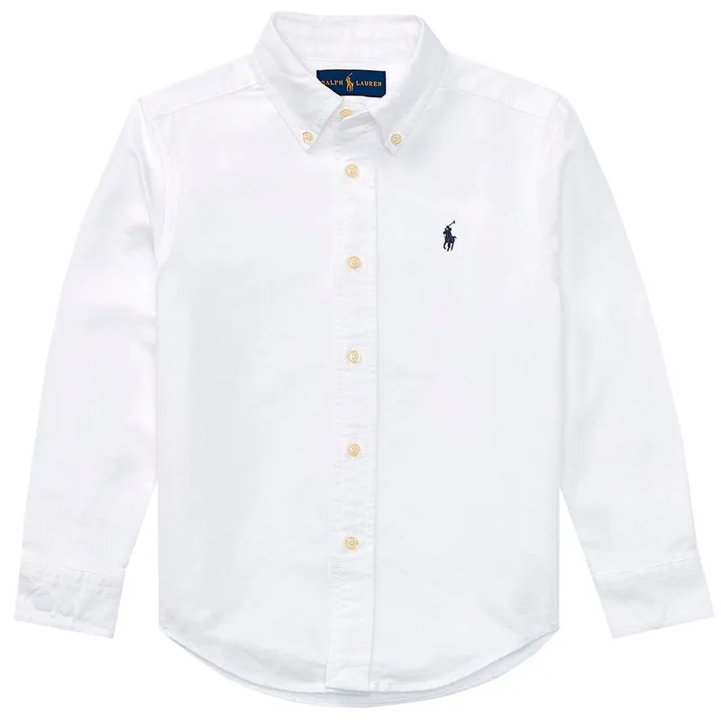 Camicia da bambino Oxford in cotone Slim-Fit 2/4 anni 