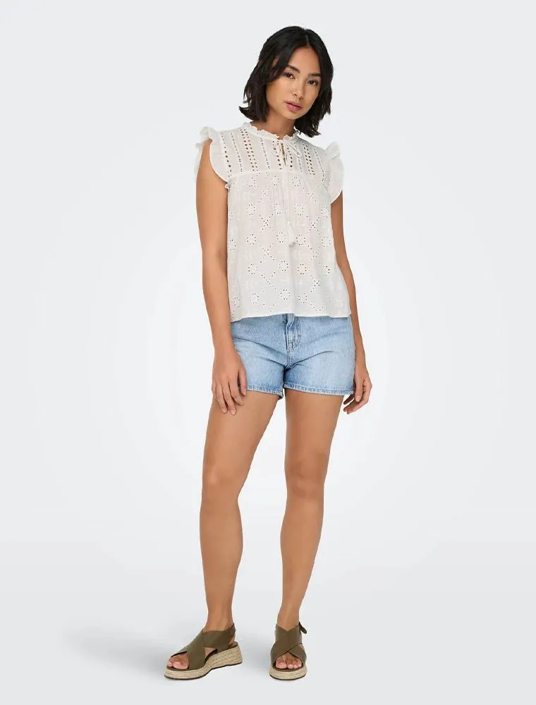 Camicia Manica Corta Only - Cloud Dancer