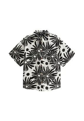 CURVES FLORAL SHORT SLEEVE - Camicia