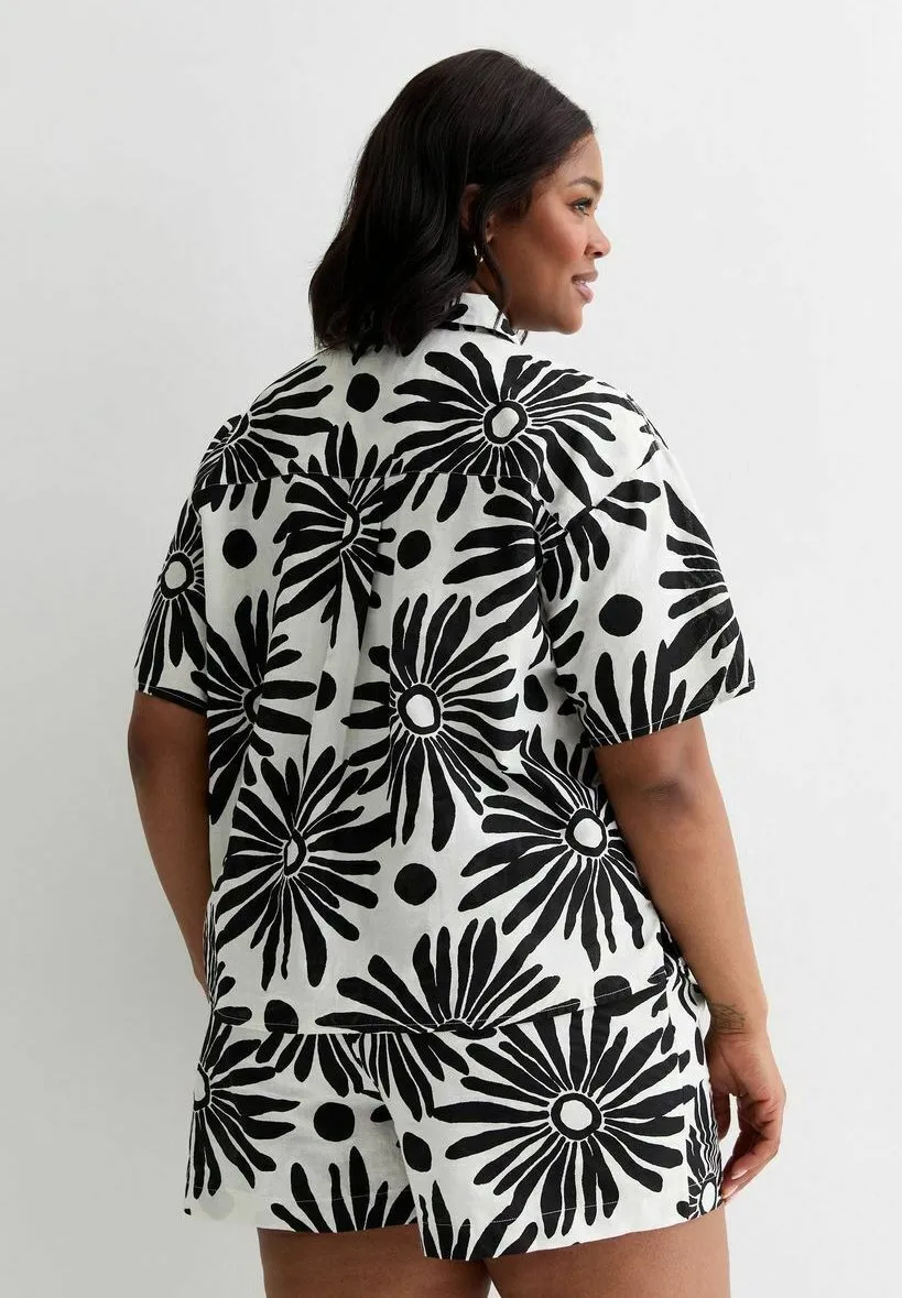 CURVES FLORAL SHORT SLEEVE - Camicia