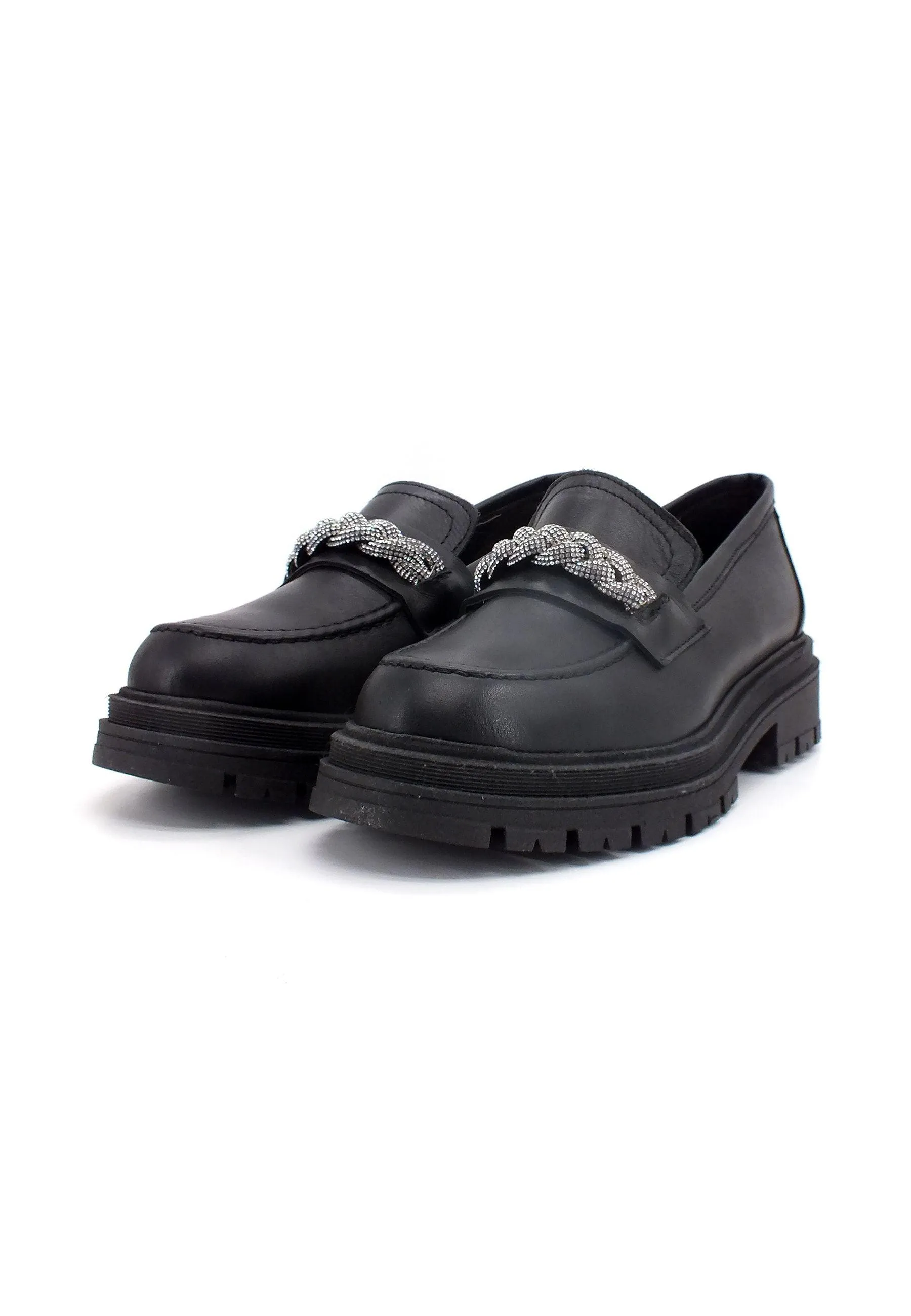 DIVINE FOLLIE Mocassino Intreccio Donna Nero DF2303