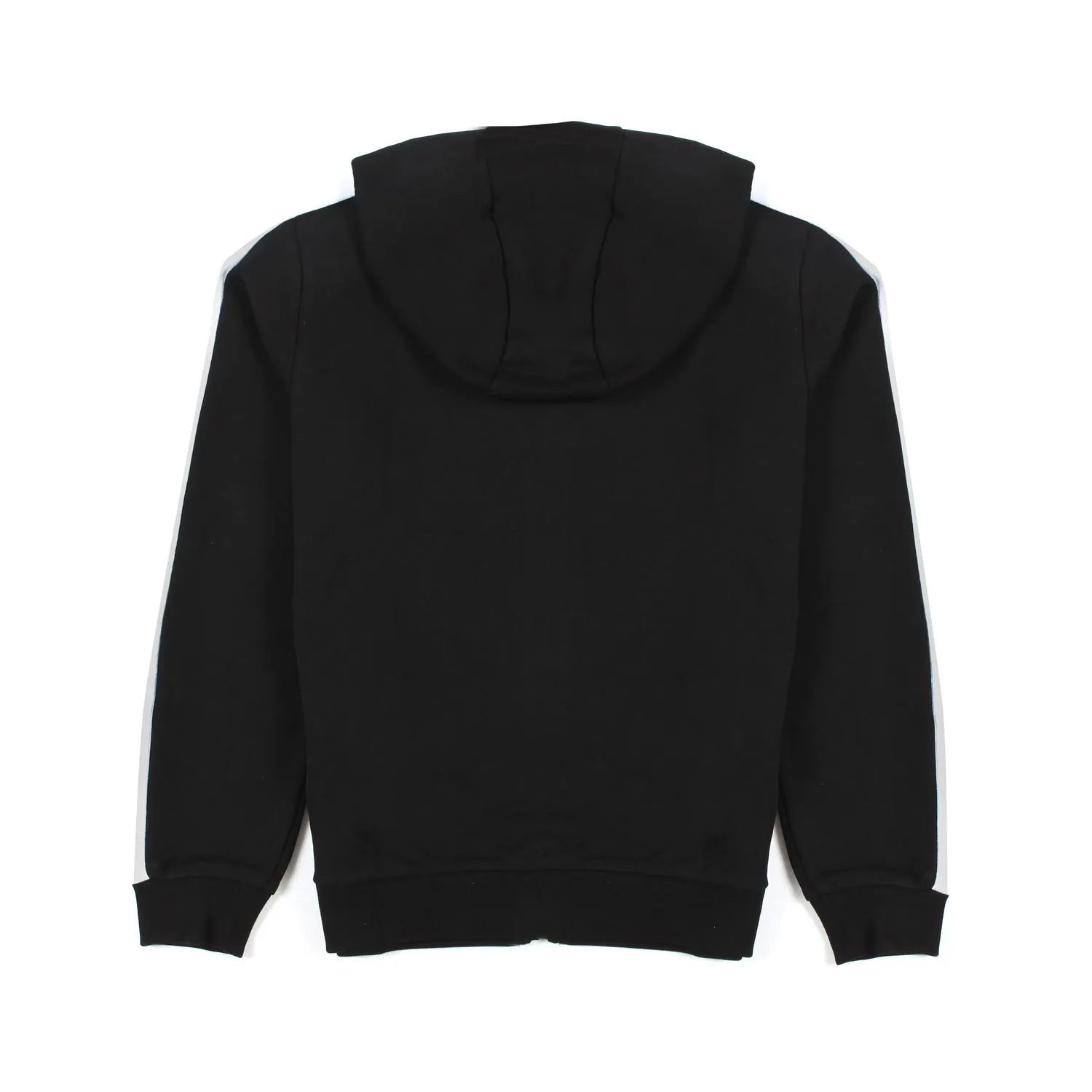 Felpa Hoodie Nera Con Strisce Bianche