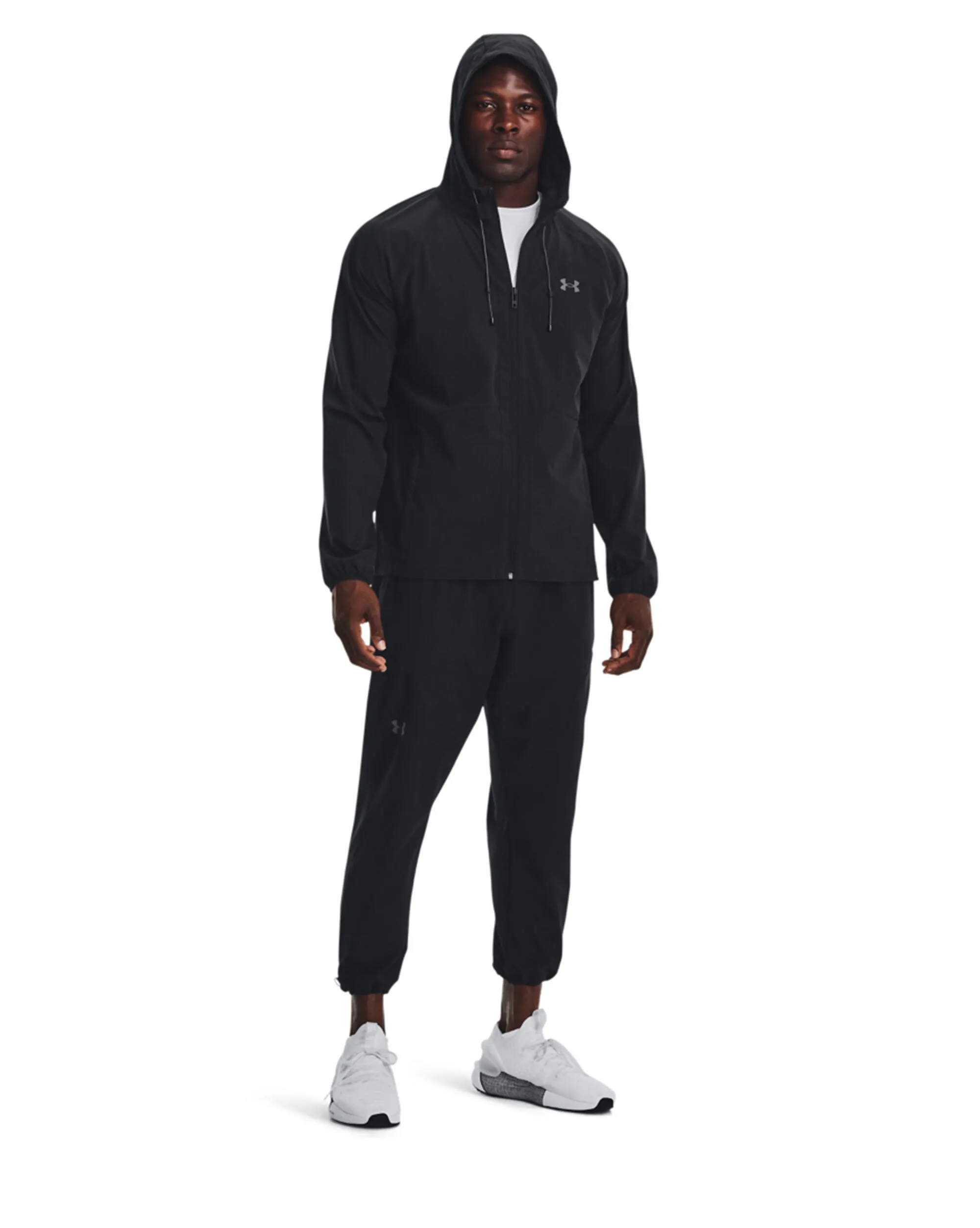 Giacca UA Stretch Woven Windbreaker Nero Uomo