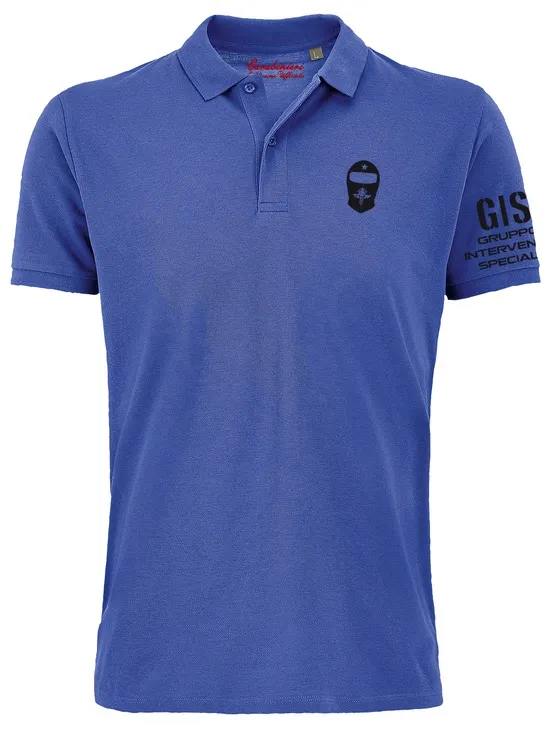 Gis Polo Piquet Royal Stampe Flock 100c0