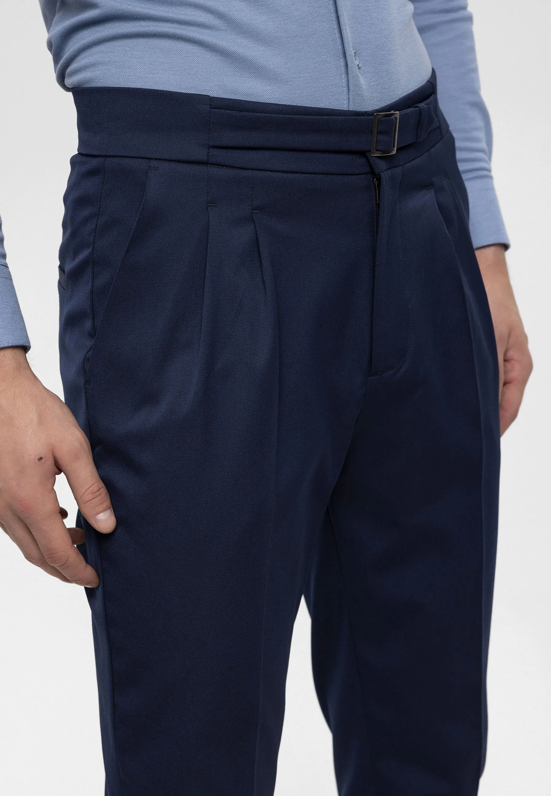 HIGH WAIST PLEATED - Pantaloni