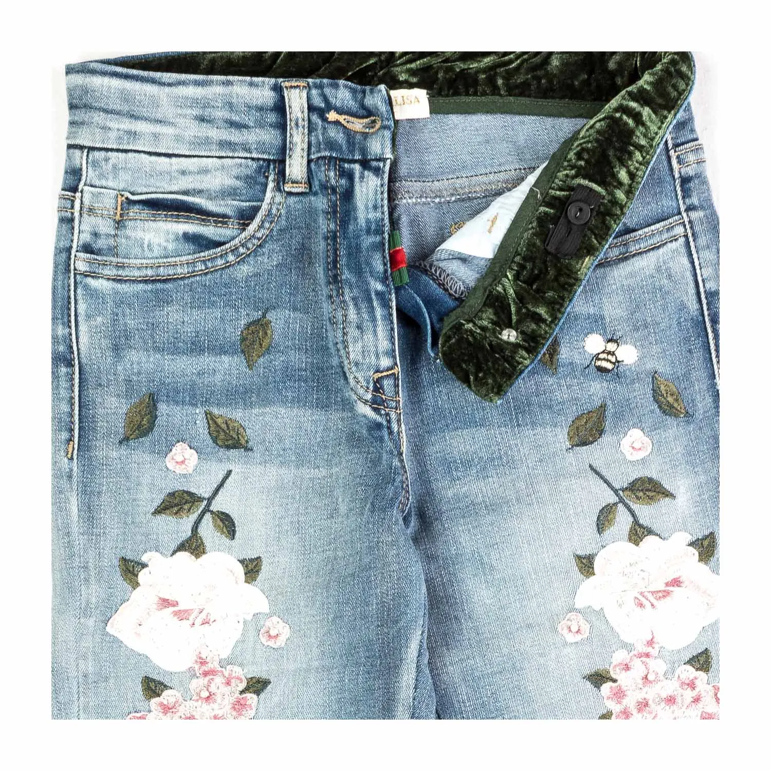 Jeans Con Rose Bambina Teen