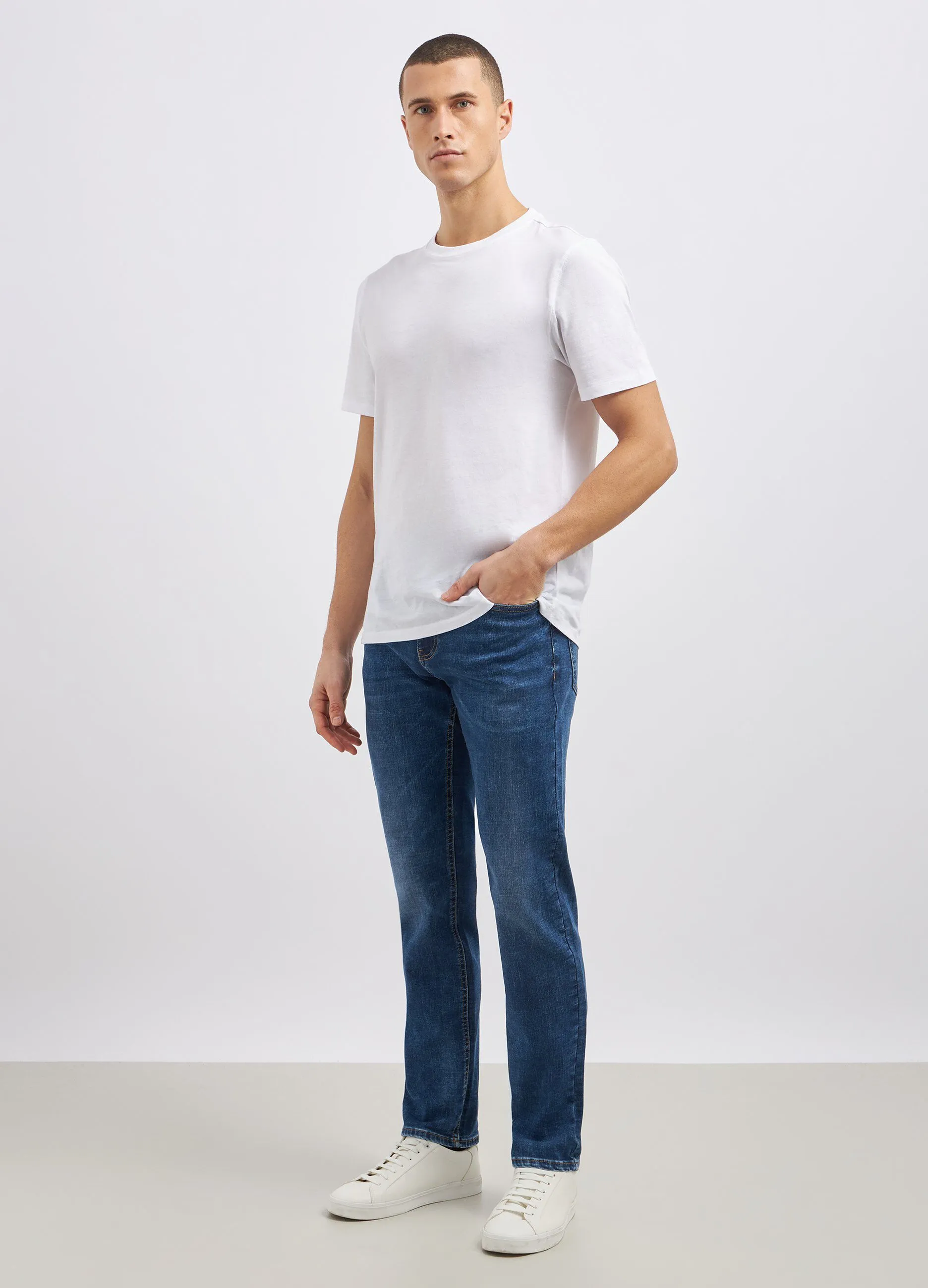 Jeans in misto cotone stretch uomo