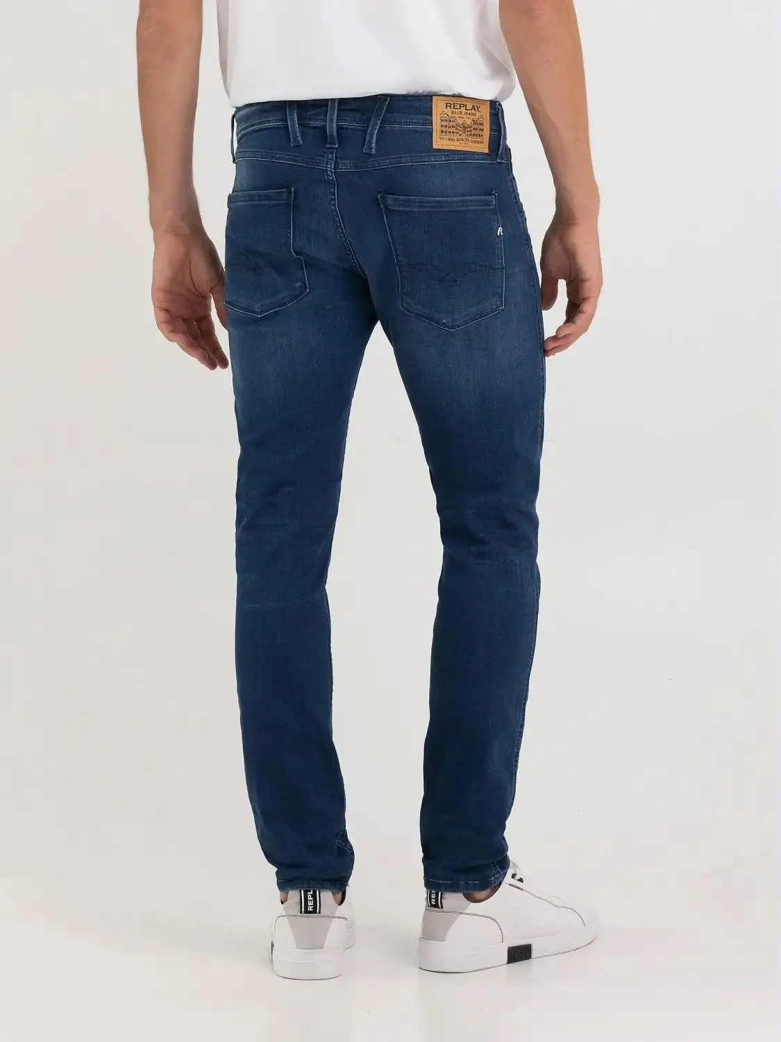 Jeans slim Replay anbass Blu