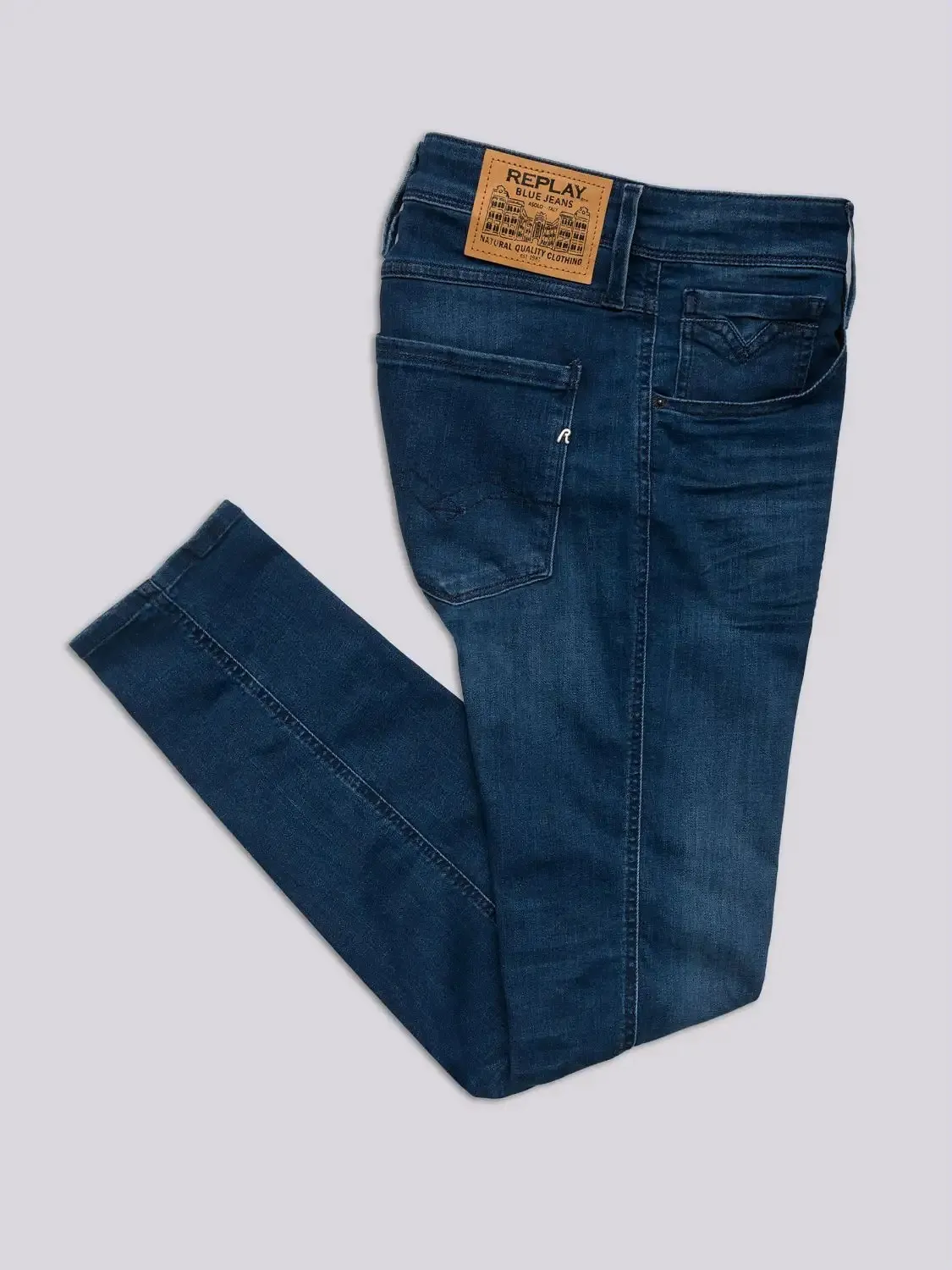 Jeans slim Replay anbass Blu