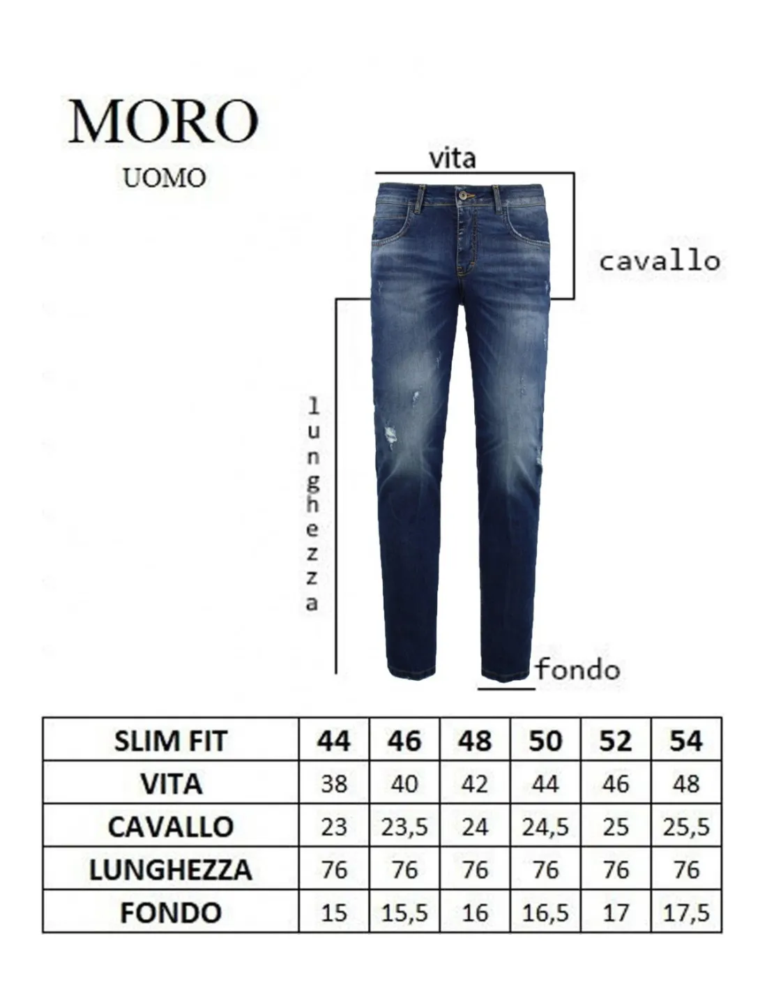 Jeans uomo slim fit Moro