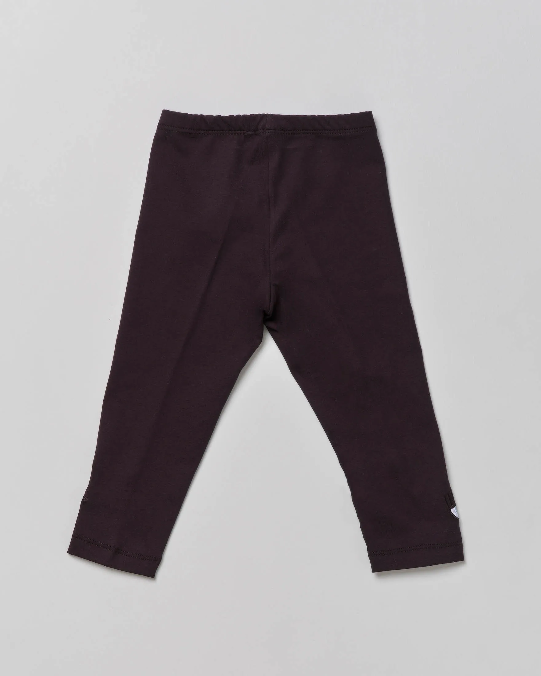 Leggins nero in cotone stretch con logo eyelike sul fondo 4 anni