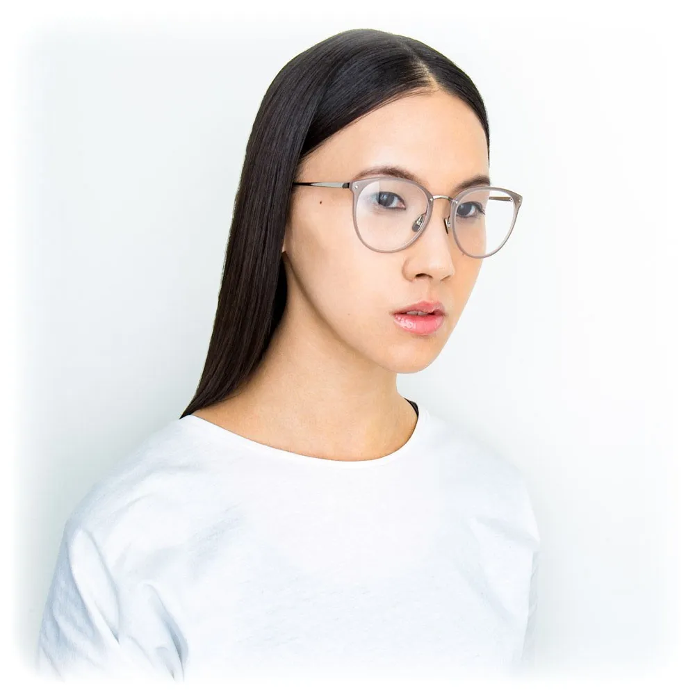 Linda Farrow - Occhiali da Vista Ovali 251 C57 - Grigio Latte - Linda Farrow Eyewear