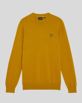 LYLE AND SCOTT Maglia girocollo basica con classico logo COTTON MERINO CREW NECK JUMPER KN2110VC