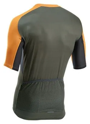 Maglia Northwave Force Evo Khaki/Arancione a manica corta