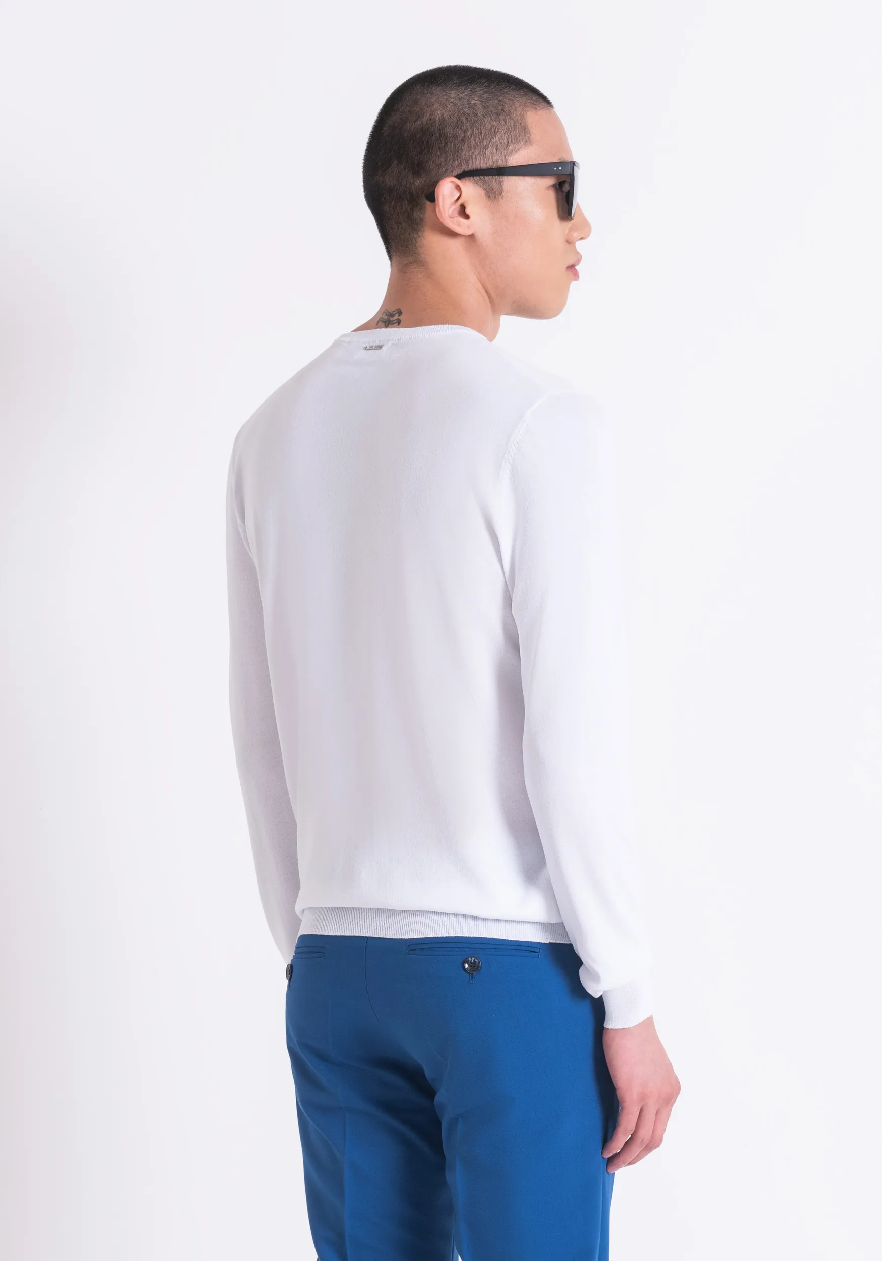 MAGLIA SUPER SLIM FIT IN FILATO MISTO VISCOSA STRETCH