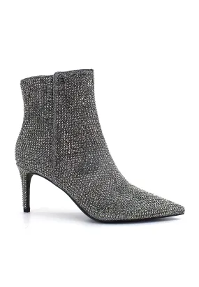 MICHAEL KORS Alina Flex Bootie Stivaletto Tacco Brillantini Donna Anthracite 40F2HNME5D