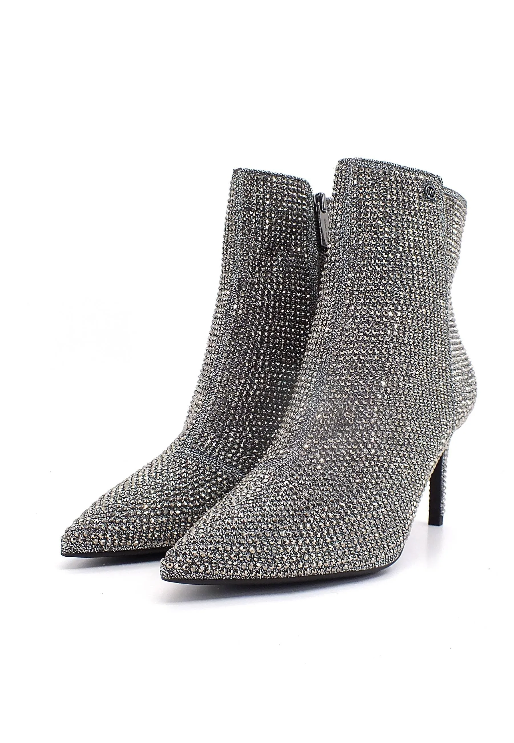 MICHAEL KORS Alina Flex Bootie Stivaletto Tacco Brillantini Donna Anthracite 40F2HNME5D