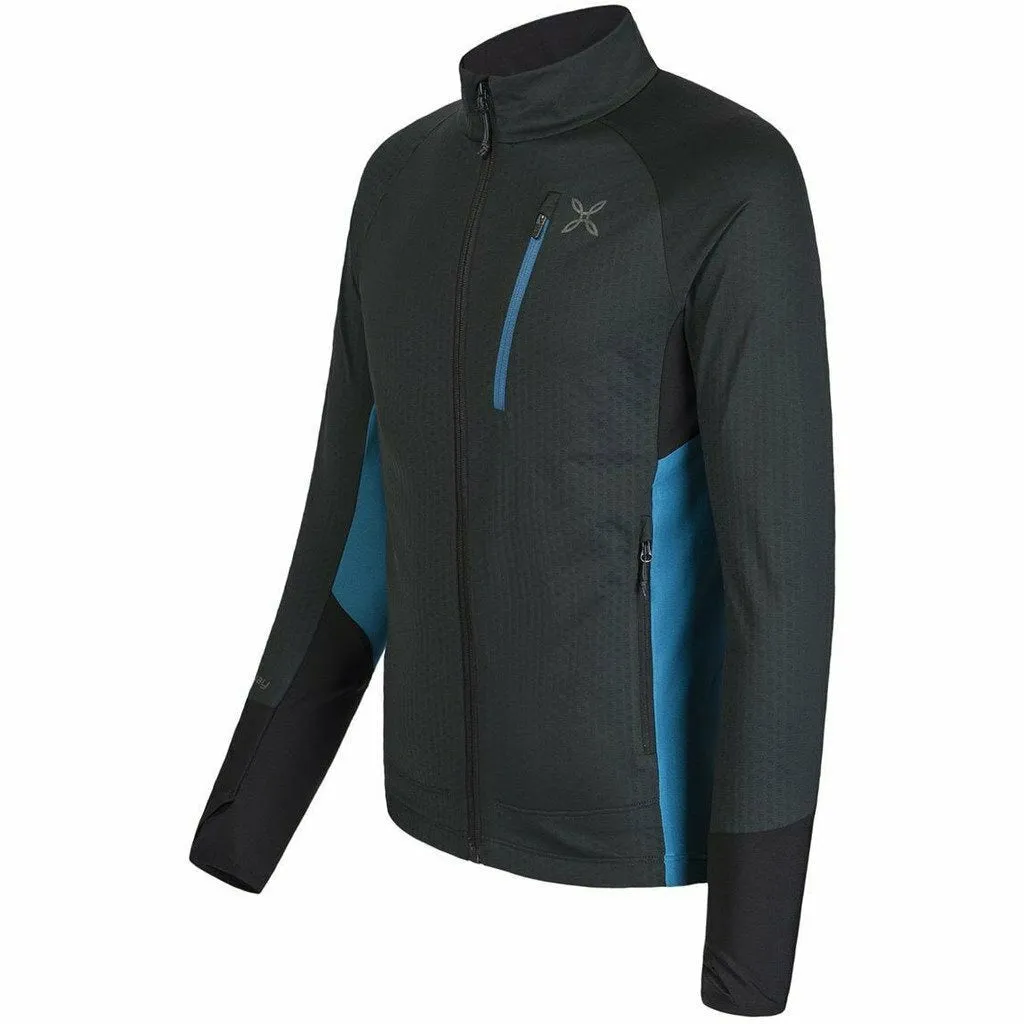 Montura Combo Full Zip Maglia Nero/Blu- Maglia Running Uomo