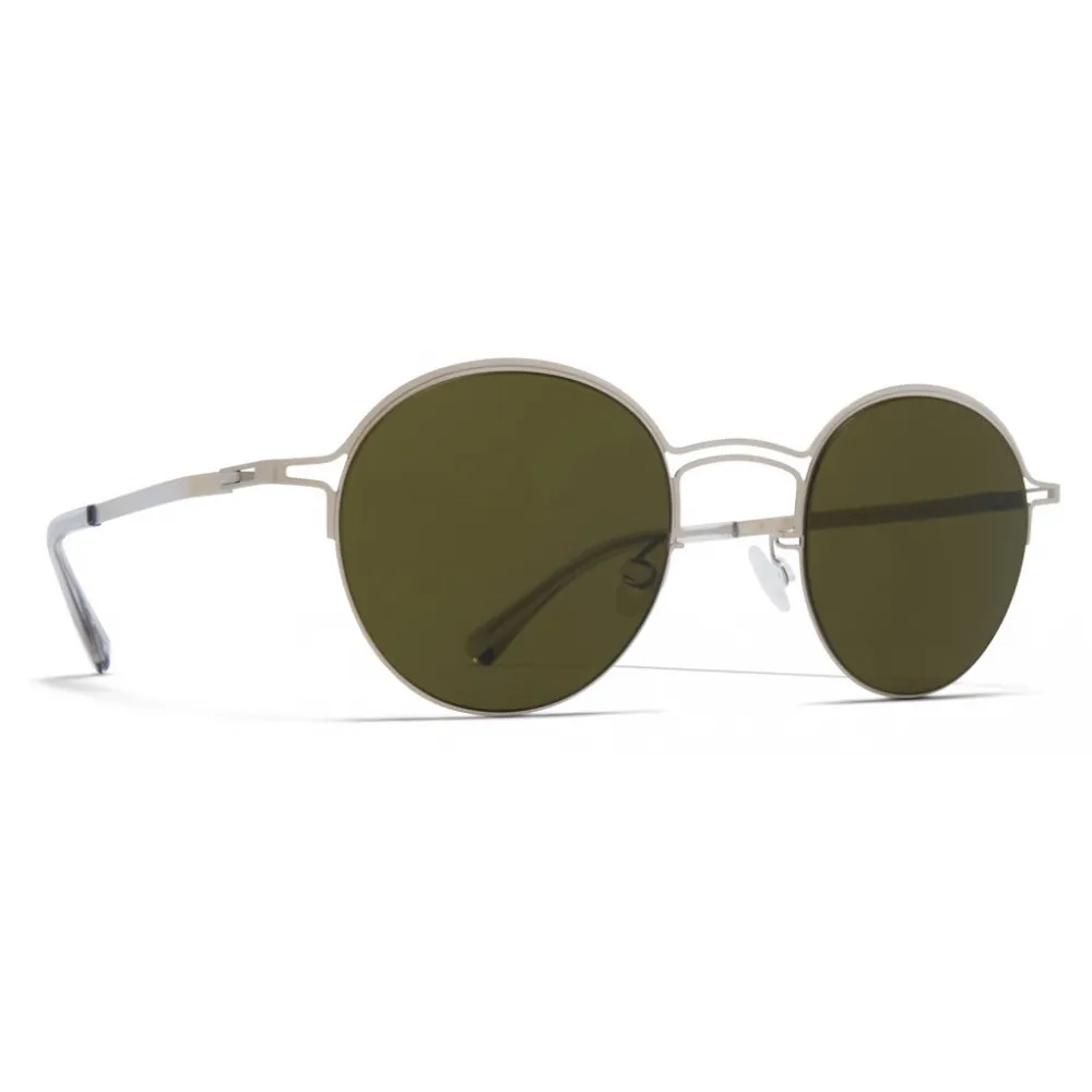 Mykita - MMCRAFT014 - Mykita & Maison Margiela - Argento Opaco Verde - Metal Collection - Occhiali da Sole - Mykita Eyewear