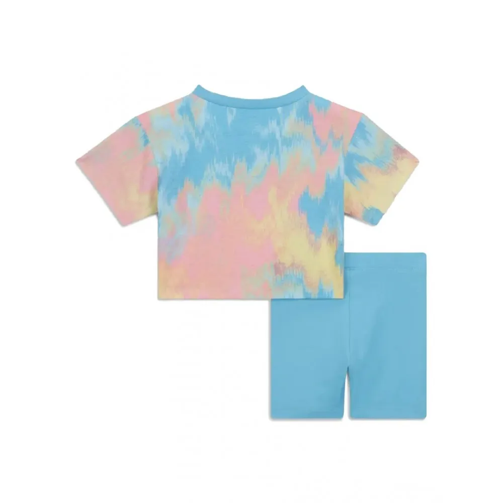 NIKE - BOXY TEE & BIKE SHORT SET - BLU BALTICO - BAMBINO - 36K457 - F85