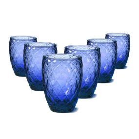 Onlylux Diamond blu notte bicchiere h.10 cm set 6 pz