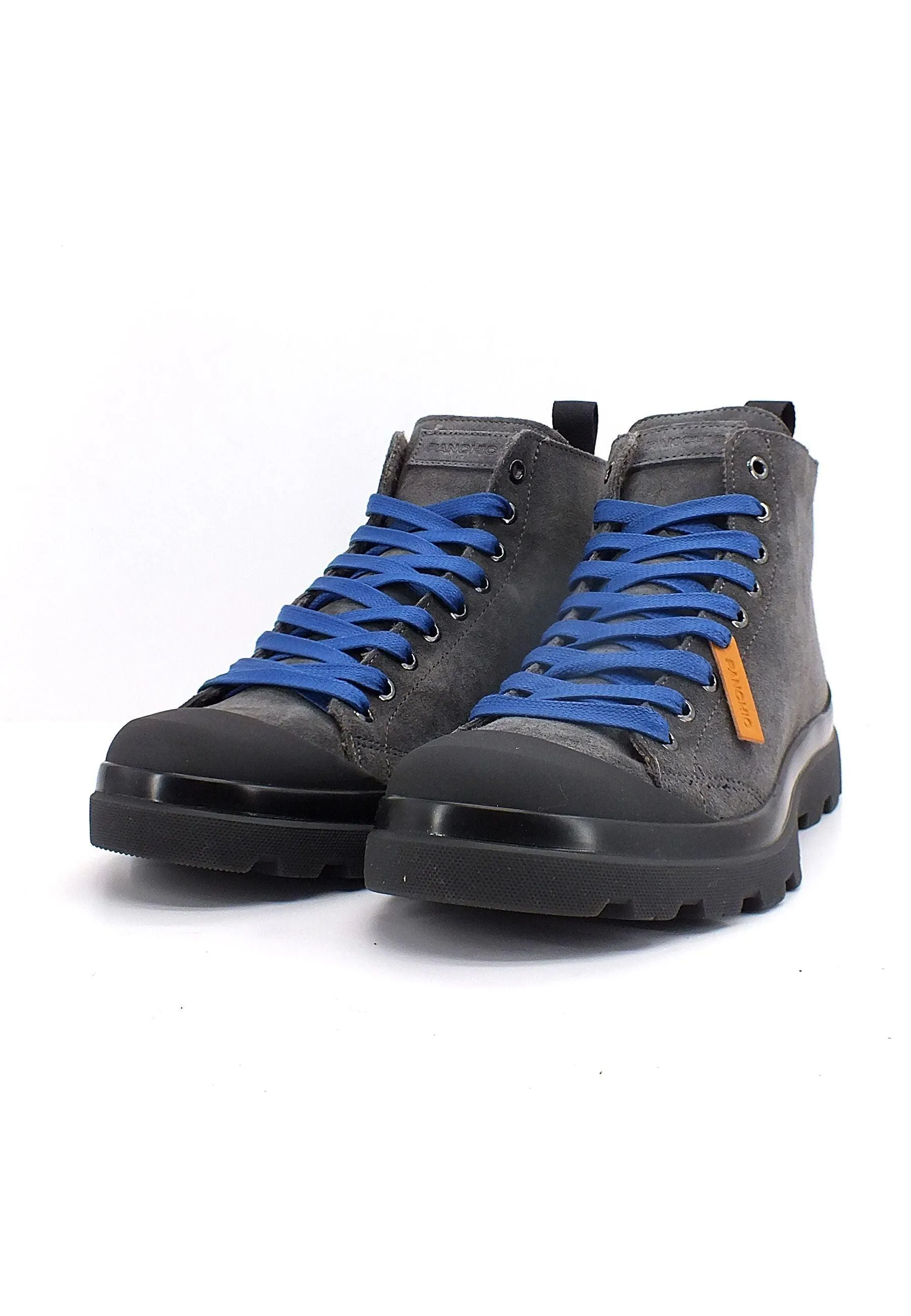 PAN CHIC Ankle Boot Stivaletto Uomo Anthracite Electric Blue P03M1503700017