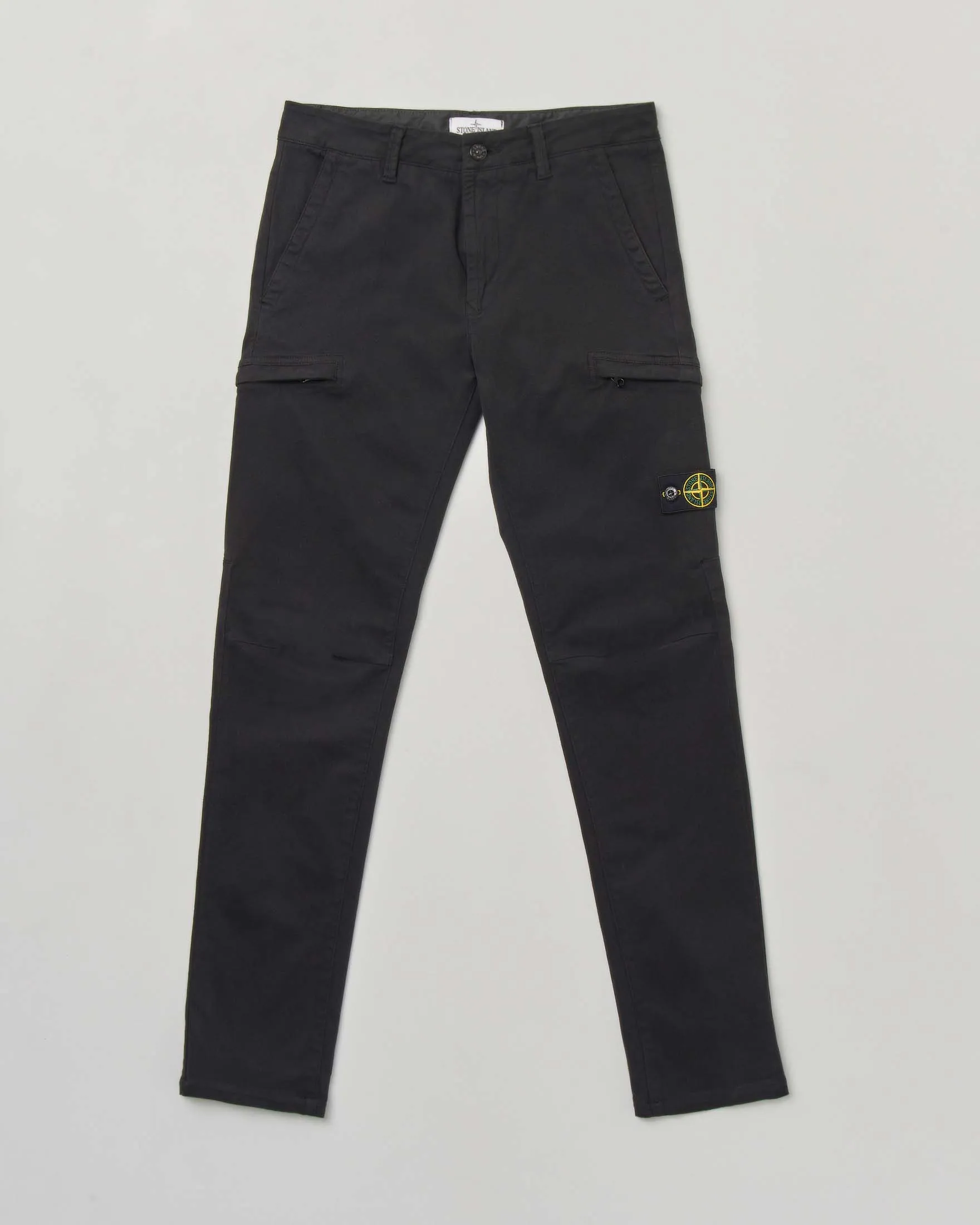 Pantalone tasconato nero in cotone stretch 8 anni