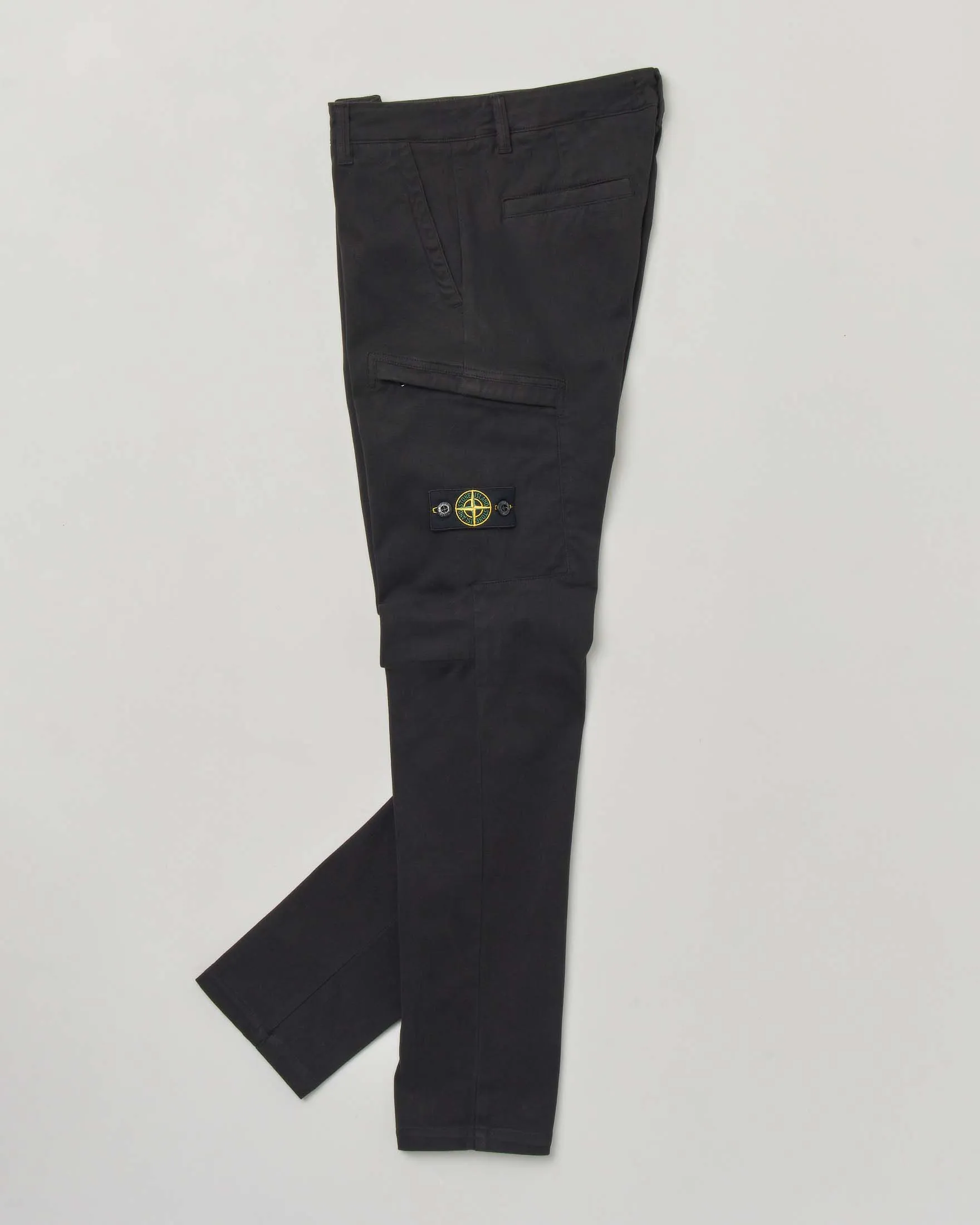 Pantalone tasconato nero in cotone stretch 8 anni