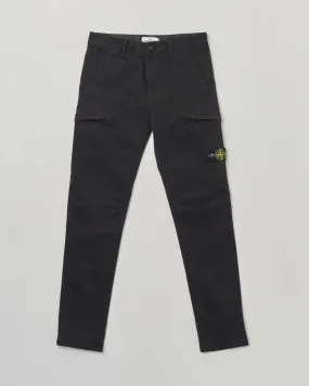 Pantalone tasconato nero in cotone stretch 8 anni