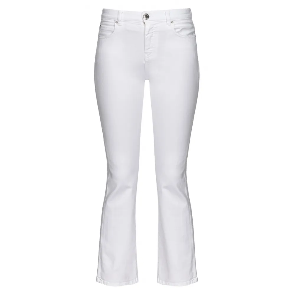 Pinko - Jeans Bootcut Elasticizzato - Bianco - Pantalone - Made in Italy - Luxury Exclusive Collection