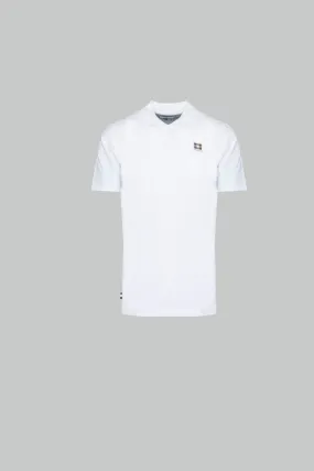 Polo manica corta Aquascutum ACTIVE CHECK PATCH POLO Bianco