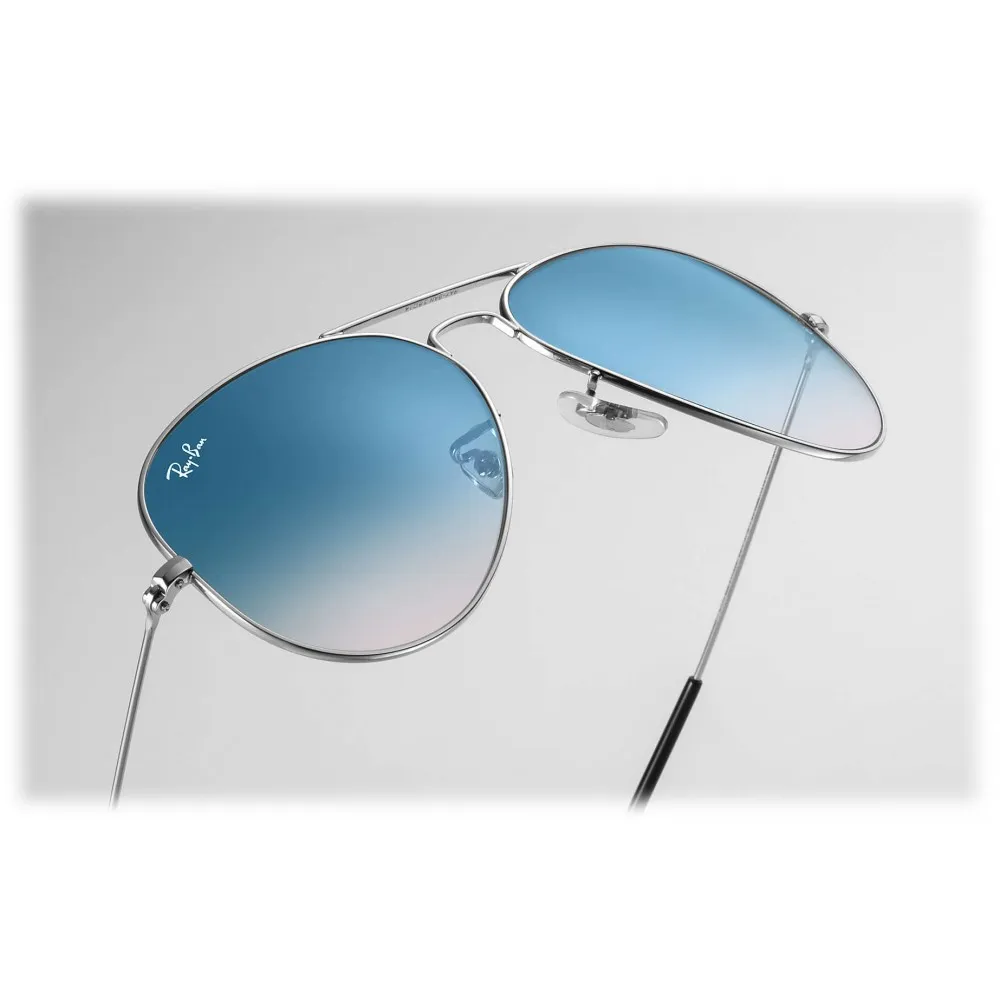 Ray-Ban - RB3025 003/3F - Original Aviator Gradient - Argento - Lente Azzurro Sfumata - Occhiali da Sole - Ray-Ban Eyewear