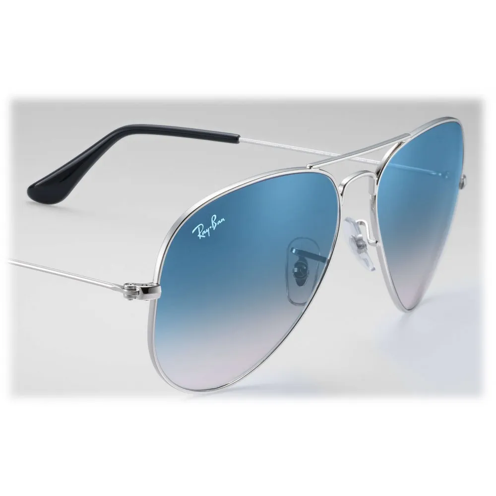 Ray-Ban - RB3025 003/3F - Original Aviator Gradient - Argento - Lente Azzurro Sfumata - Occhiali da Sole - Ray-Ban Eyewear