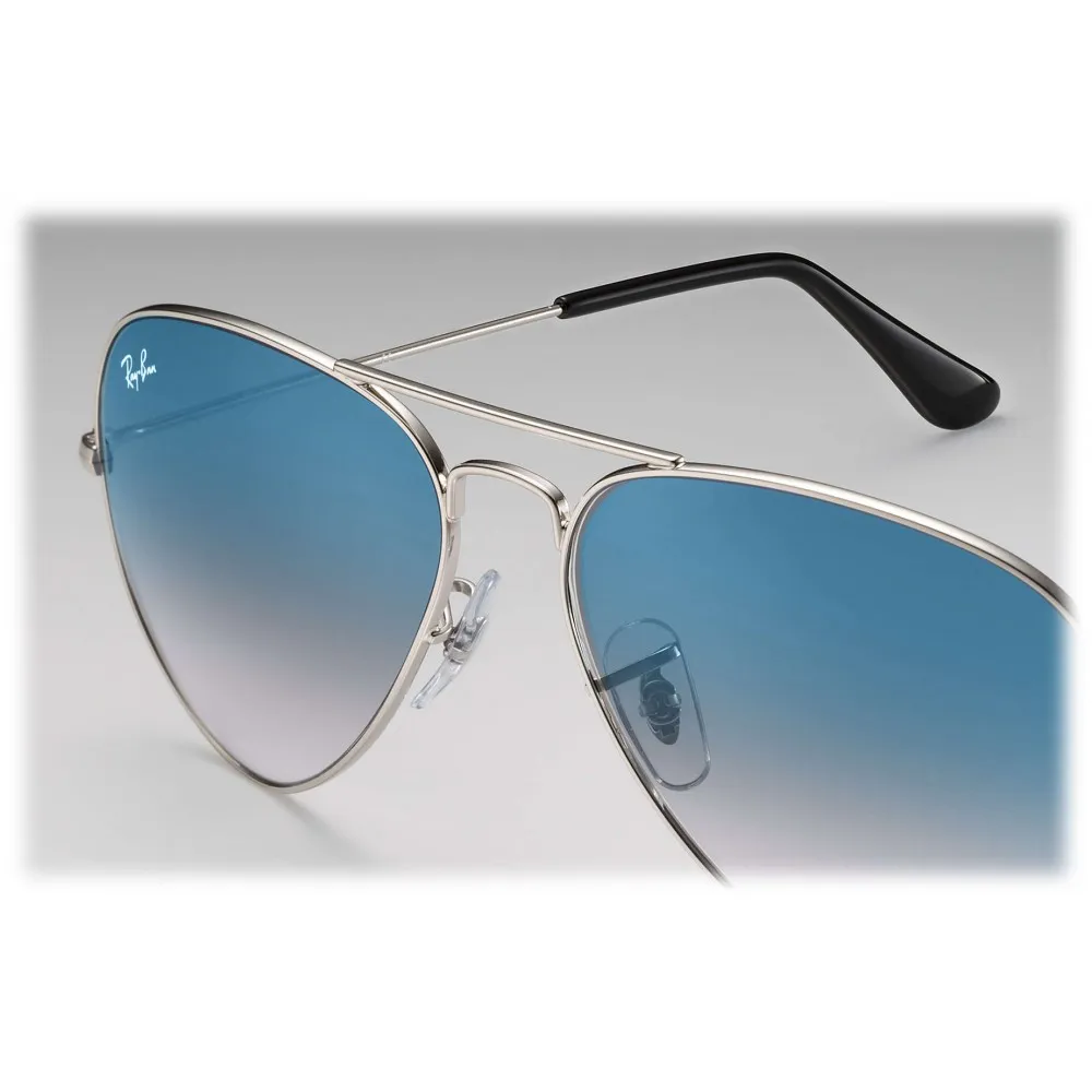 Ray-Ban - RB3025 003/3F - Original Aviator Gradient - Argento - Lente Azzurro Sfumata - Occhiali da Sole - Ray-Ban Eyewear