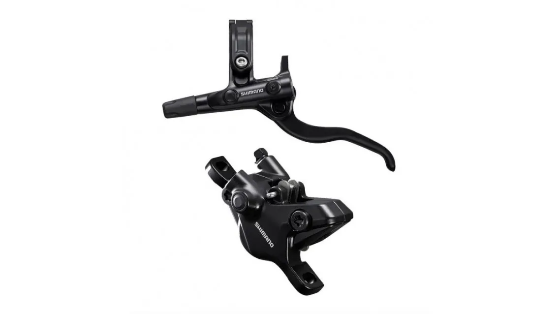 SHIMANO Kit Freno Disco Anteriore Deore BL-M4100 + BR-MT410 2 Pistoni Nero