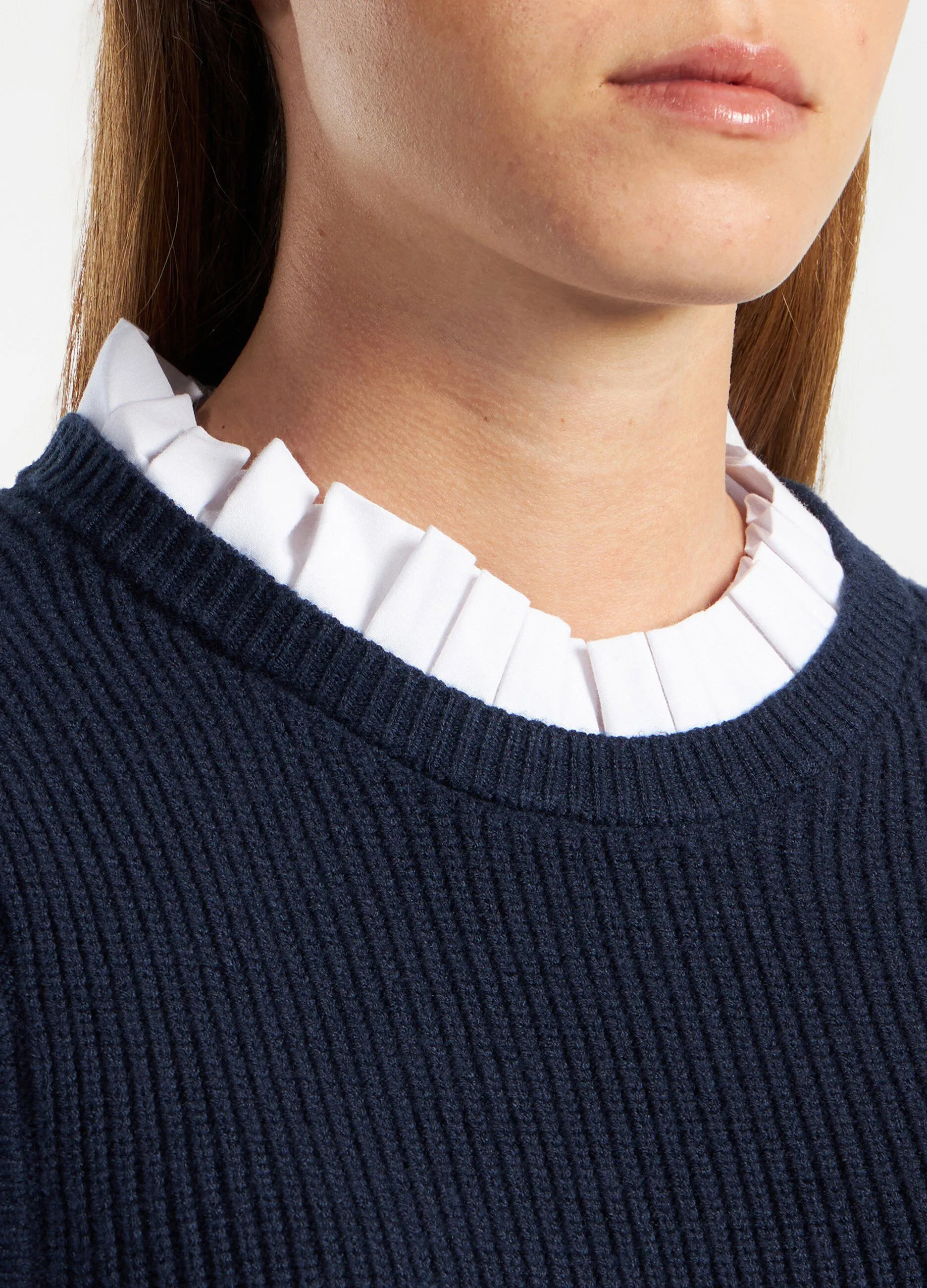 Smanicato tricot con camicia donna