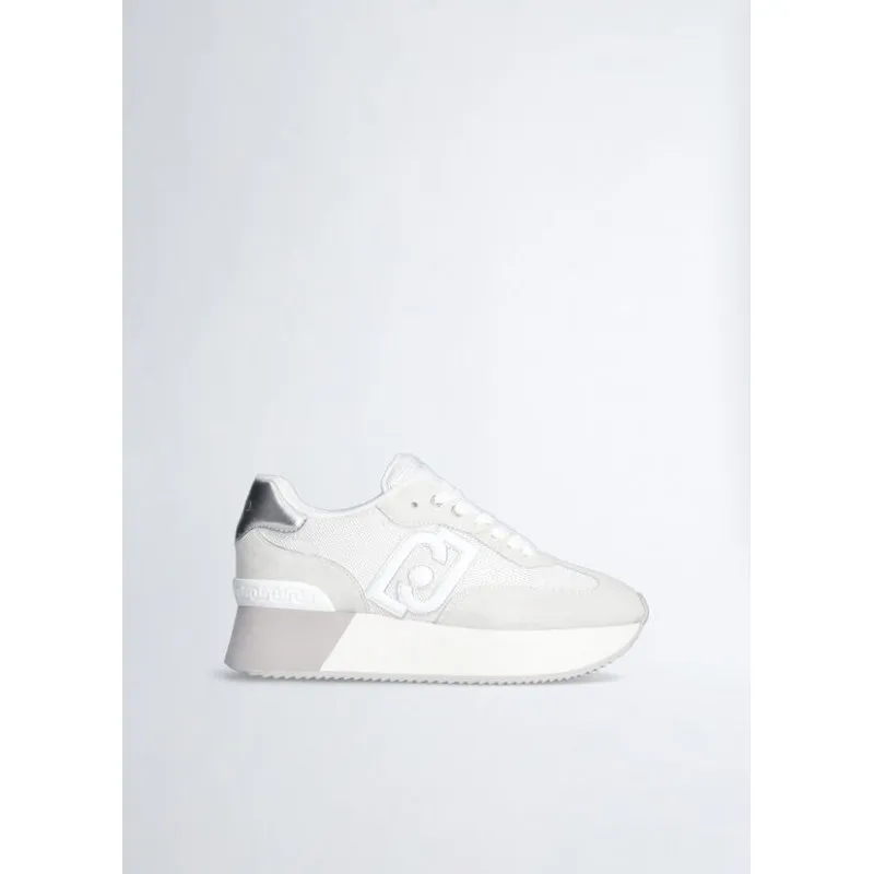 Sneakers platform in brighty mesh