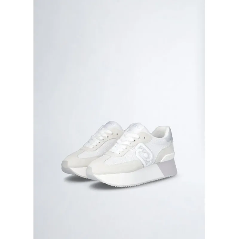 Sneakers platform in brighty mesh