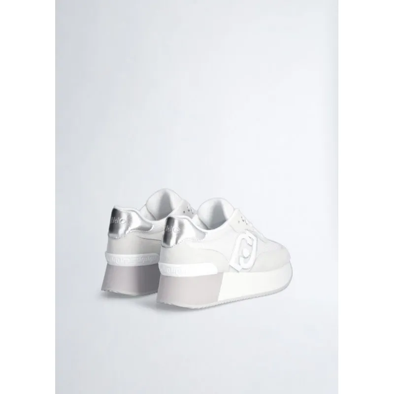 Sneakers platform in brighty mesh