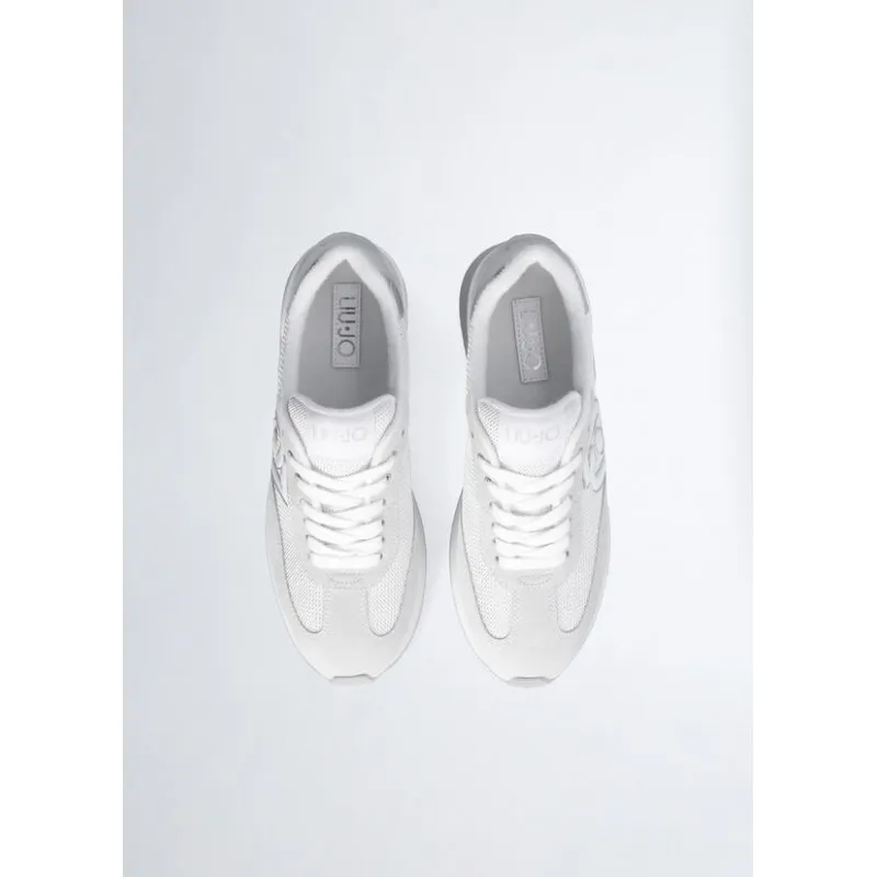 Sneakers platform in brighty mesh