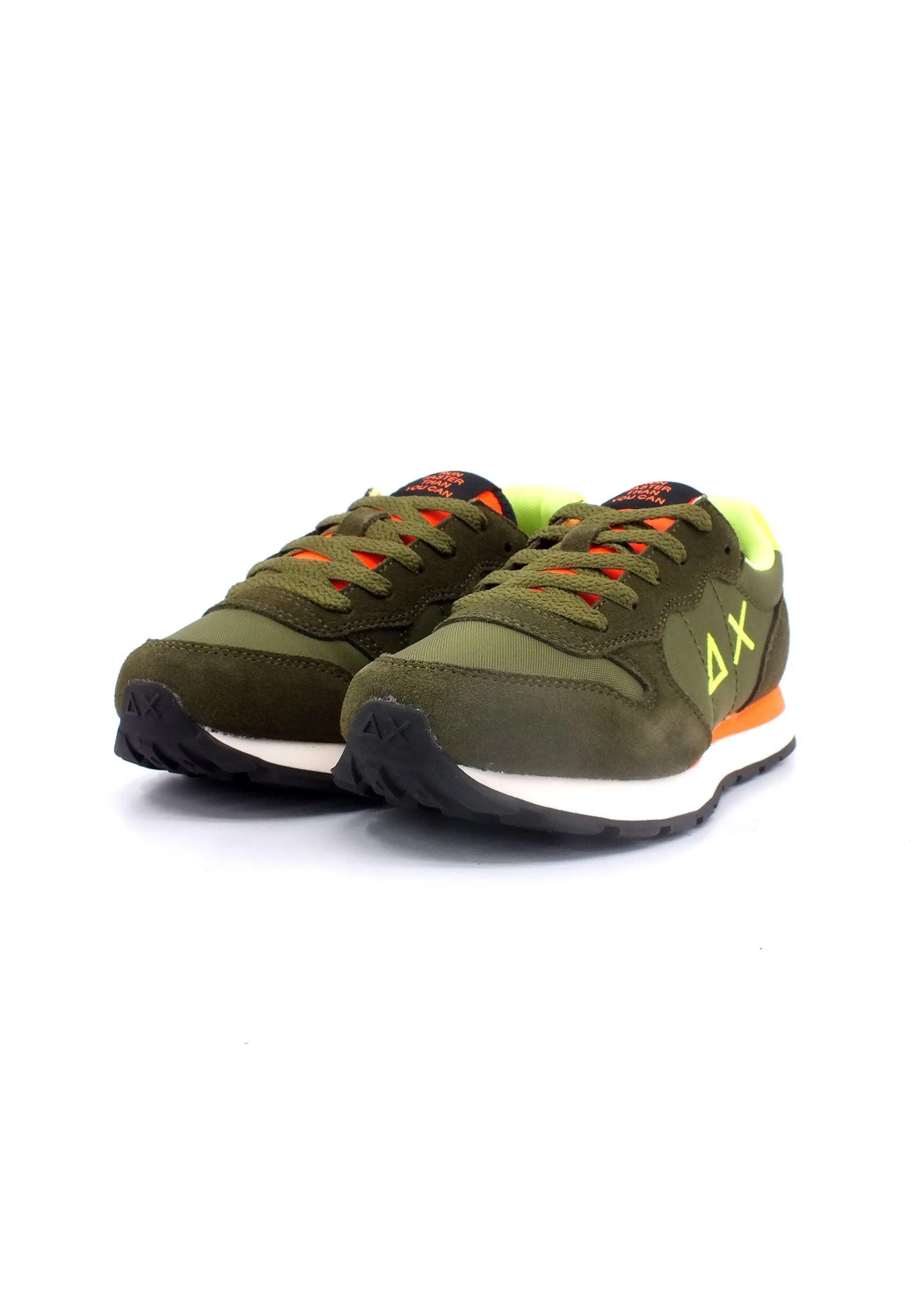 SUN68 Tom Fluo Sneaker Bambino Verde Militare Z33302T