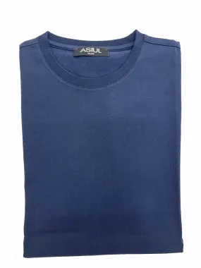 T-SHIRT BLU IN COTONE