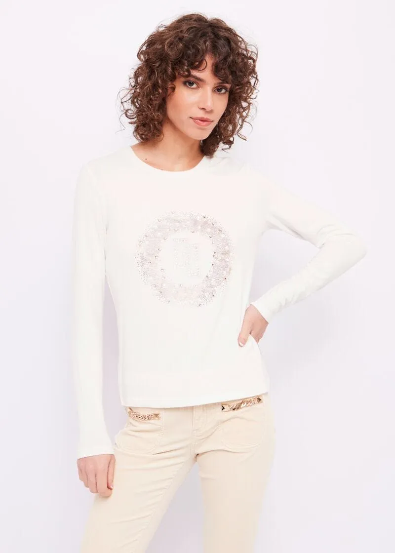 T-shirt con strass