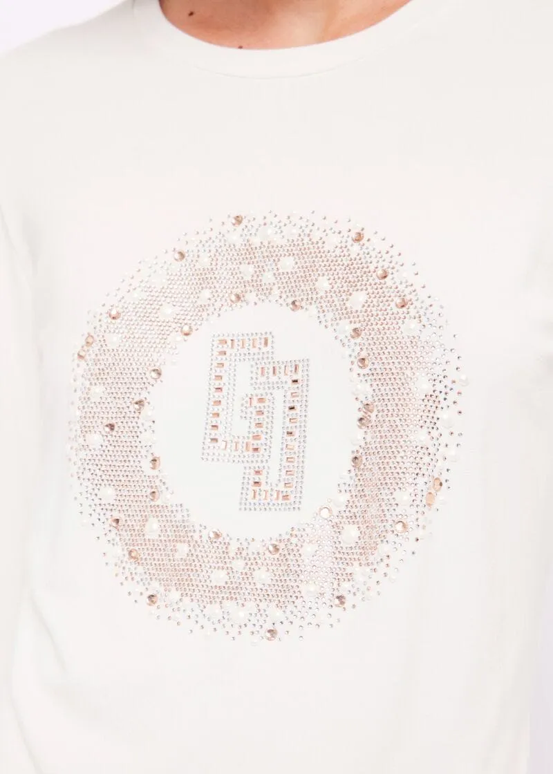 T-shirt con strass